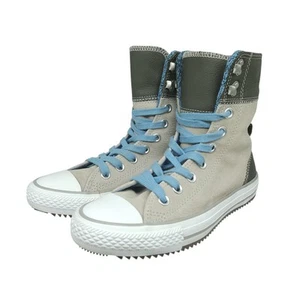Converse Zapatos Mujer 6 Gris Azul Gamuza Botas Cuero Grunge Punk Steampunk - Imagen 1 de 15