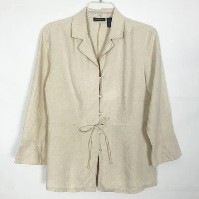 Willi Smith Blazer Womens Small Linen Quiet Luxury Old Money Lagenlook Corpcore - Image 1 of 4