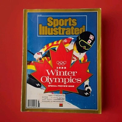 1988 Sports иллюстрированный зимние Олимпийские игры Калгари специальный предварительный просмотр выпуск лыж винтажный - Изображение 1 из 2