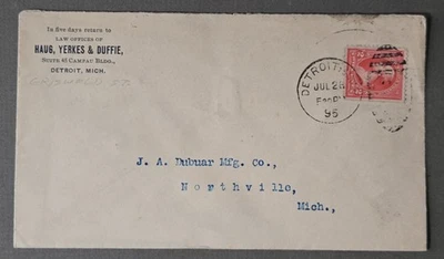 DETROIT MICHIGAN 1895 Ad Cover Campau Building (Demolished now) NORTHVILLE MI  - Image 1 of 2