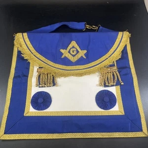 Freimaurer Meister Maurer Schürze BLAU & GOLD Freimaurer Schürze - Bild 1 von 5