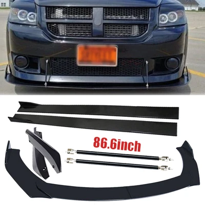 Front Rear Bumper Lip Splitter Spoiler Side Skirt For Dodge Caliber SRT 07-12 Foto 1 de 4
