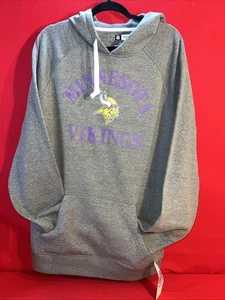 Mens NFL Team Apparel Minnesota Vikings Gray Pullover Hoodie SZ XL - Picture 1 of 5
