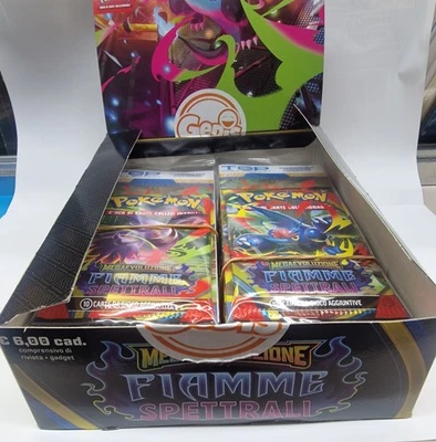 Pokemon Fiamme Spettrali Megaevoluzione 16 PACCHETTI Gcc Prima Edizione NUOVI - Immagine 1 di 4