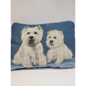 Westie Dog Throw Pillow Decorative Accent Tapestry West Highland Terrier 16x11 - Picture 1 of 7