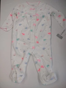 NWT Carters Girls Elephant Coverall Jumpsuit Size 6month - Picture 1 of 5