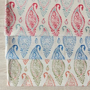 Wollerton Blockprint Leinenmischgewebe, 142 cm breit, Preis pro 1/2 m - Bild 1 von 11