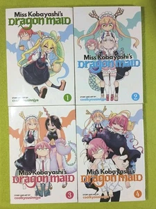 Miss Kobayashi’s Dragon Maid Manga vol 1-4 (PB, 2016, Seven Seas) prima stampa fuori produzione - Foto 1 di 24