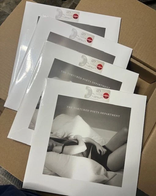 (4) Taylor Swift The Tortured Poets Department Phantom Clear Vinyl Discs - Image 1 of 1