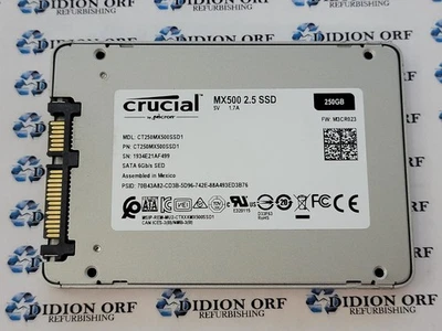 CRUCIAL MX500 250GB 2.5" SATA SSD CT250MX500SSD1, Grade A, SKU 19139 - Image 1 of 2