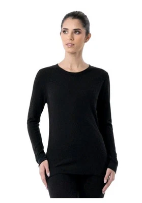 Nueva CAMISA FRUIT OF THE LOOM MUJER WAFFLE CREW TALLA XS (0-2) NEGRA MANGA LARGA  Foto 1 de 4