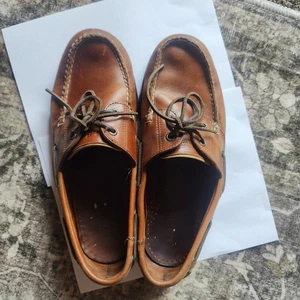 LL Bean Signature Braun Leder Boot Halbschuhe Slipper Mokassins Herren Schuhe 11 D - Bild 1 von 3