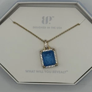 Bombe Party Halskette - The Golden Hour NK68005 - blauer Quarz auf Vergoldung - Bild 1 von 3