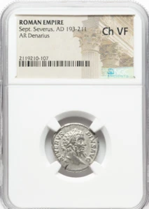 Settimus Severus AR Denarius NGC Ch VF - Foto 1 di 4