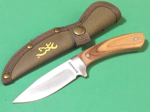 Browning 0493 SKINNER Blonde Wood full tang knife 7 1/2" overall BR0493 3220493 - Picture 1 of 7