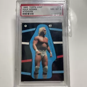 1985 Topps WWF Stickers Hulk Hogan #16 PSA 8 NM-MT Rookie RC Christmas Gift 🎁 - Picture 1 of 2