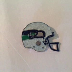Vtg 1985 NFLP Enamel NFL Football Helmet Pin Seattle Seahawks Peter David K-14 - Picture 1 of 8
