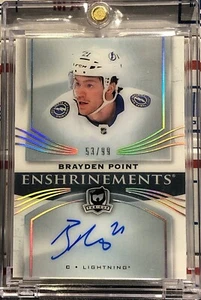 2018-19 UD THE CUP BRAYDEN POINT, #E-BP, AUTO, ENSHRINEMENTS, SERIAL #53/99 - Picture 1 of 2