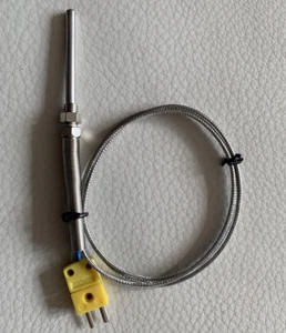 Type K Thermocouple 2" Probe Kiln Digital Thermometer Flat Pin Connector 1800°F - Picture 1 of 1