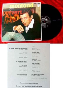 LP Yves Montand Chante Prévert - Picture 1 of 1