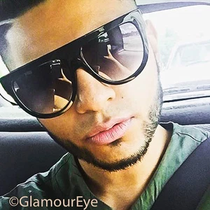 Große runde Hipster-Sonnenbrille mit großem Schirm für Herren 9891 XL - Bild 1 von 17