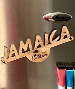 Deluxe Jamaica Island, Caribbean Wood Crafted Fridge Magnet Memorabilia Collect - Picture 1 of 4