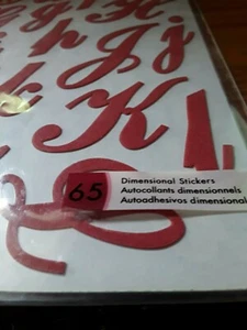 2 Sheets Inspirables FLOCKED Aplhabet/Letters/Numbers Card Making /Scrapbooking - Picture 1 of 3