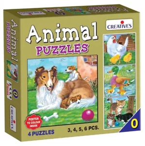 Creative's Early Puzzles Set: Animals - Kids Fun Educational Puzzle Toy - Picture 1 of 3