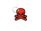Key Ring Keys Key Embroidered Badge Patch Morale Patch Skull Biker Red