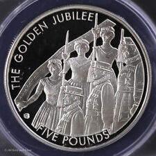2002 5LB Jersey Proof Silver 5 Pounds ANACS PF 69 DCAM PR Cameo Golden Jubilee