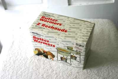 Ceramic Butter Warmers by Fox Run Craftsmen w Stands - w Box - Image 1 of 2