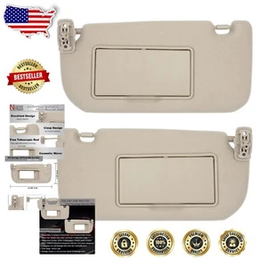 Repuesto parasol beige para KIA Sportage 2005-2010—Juego conductor y pasajero - Imagen 1 de 8