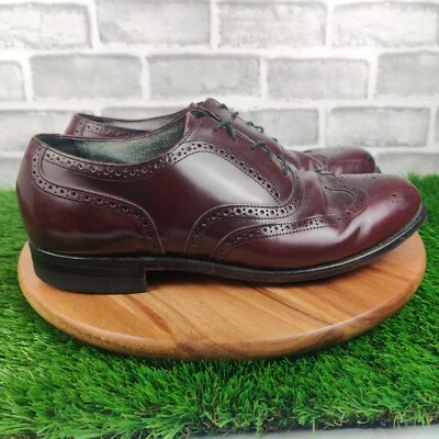 Stafford Comfort Plus Oxford Shoes Mens Burgandy Leather Size 10 Made in USA - Image 1 of 4