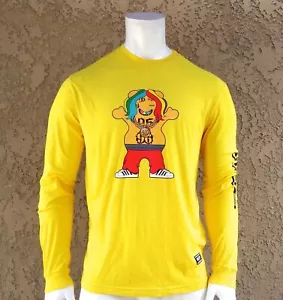 Nueva Camiseta Grizzly Griptape Patineta Lil Talk Amarillo Para Hombre L/S RDAM-147 - Imagen 1 de 3