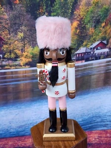 New 8" petite Christmas nutcracker African American Peppermint Candy sweet - Picture 1 of 5