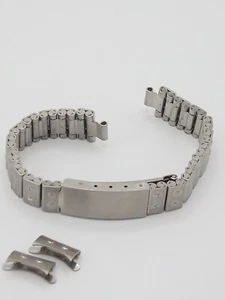 Bracelet De Rechange ALL Stainless Steel Neuf Hand Watch 12mm Vintage Numéroté - Imagen 1 de 12