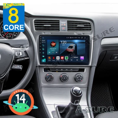 8-Core 4+64GB Android 14 Autoradio Carplay WiFi GPS Navi Für VW Golf 7 MK7 VII - Bild 1 von 4