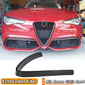 Per Alfa Romeo Giulia Sport & Quadrifoglio Griglia Radiatore Carbonio Telaio Emblema Griglia - Foto 1 di 11
