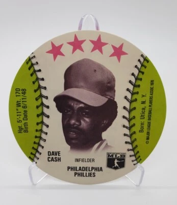 Rare 1976 Dave Cash Orbaker’s MSA Disc Philadelphia Phillies Low Grade  - Image 1 of 4