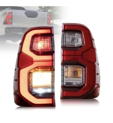 VLAND Red Lens Full LED Tail Lights For 2015-2020 Toyota Hilux/Revo Rear Lamps - Image 1 of 4