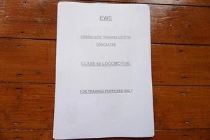 Class 66 Locomotive EWS Manual Railway Working Instructions Guide - Picture 1 of 7