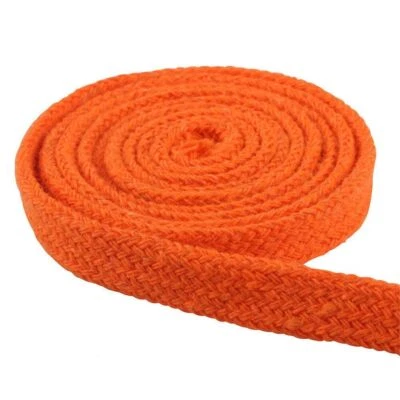 Cuerda de algodón hueca plana cuerda trenzada hecha a mano cuerda tejida decoración artesanal para el hogar 5 metros Foto 1 de 4