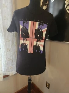 Paul McCartney T-shirt Mens Medium Band Casual British Flag Black 2015 Tour - Picture 1 of 3