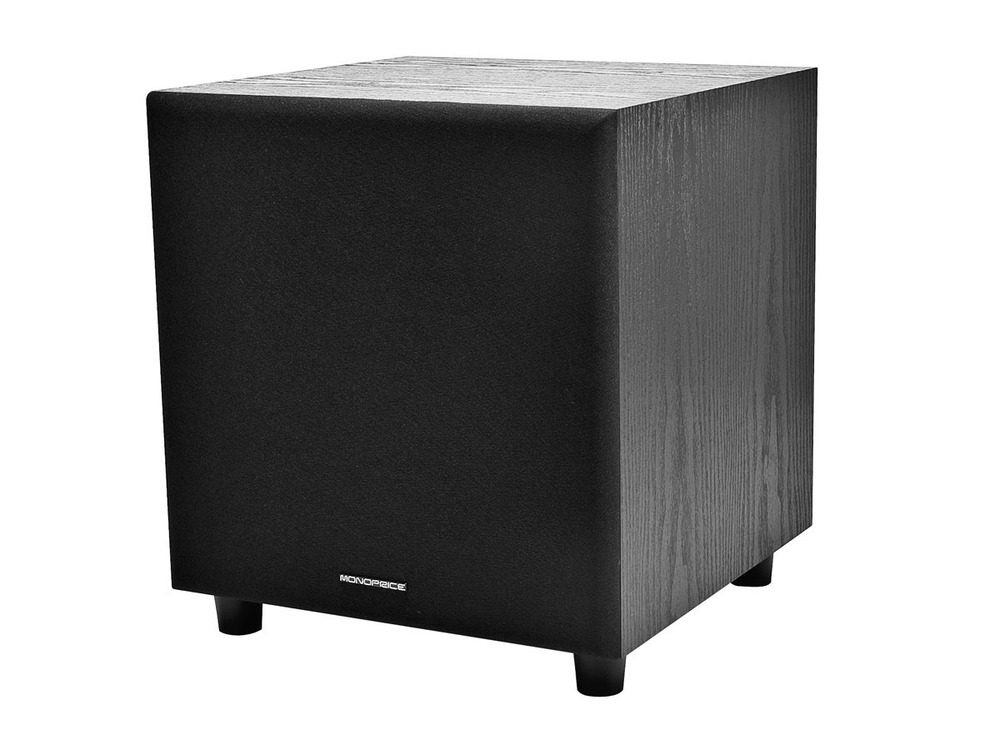 8 Inch 60 Watt Powered Subwoofer With Lowpass Crossover Filter Black
