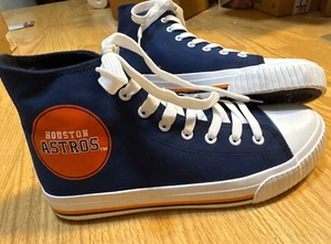 FOCO Houston ASTROS Herren 7 High Top Canvas Schuh Navy Sneaker einmal getragen TOP - Bild 1 von 8