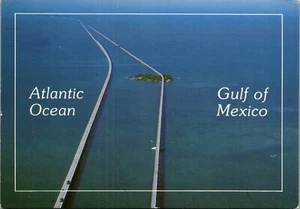 Postkarte Neu & Alt Sieben Meilen Brücken FL Golf von Mexiko Atlanta Ozean Luftaufnahme - Bild 1 von 3