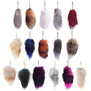 Cute Foxes Tail Toy Pendant Keyring for Car Key Bag Backpack Decor Kids Toy