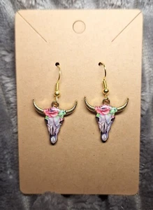 Rustikale Kuh Ohrring Paar - Bild 1 von 1