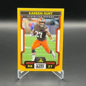 Kareem Hunt 2023 Score Gold Yellow Parallel 208 Cleveland Browns NFL Football - Picture 1 of 2