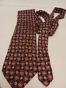 Neck tie UNGARO PARIS men multicolor 100% seda abstract print 59" - Picture 1 of 6